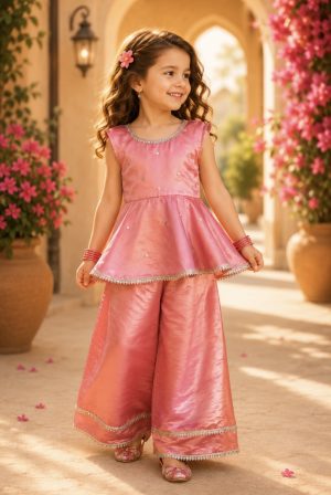Barsana Peplum Top and Palazzo - Image 1