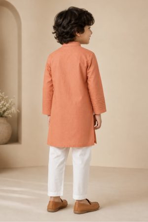 Ethnic Linen Kurta Pant with beadwork - Image 7