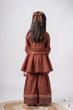 Girls Ambar Kurti and Sharara Ethnic Set - Image 4