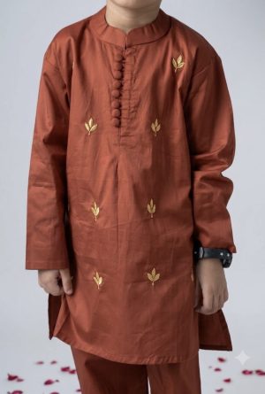 Boys Ambar Kurta Pant Set - Image 3