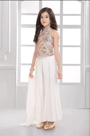 Georgette Halter Top with Palazzo & Dupatta - Image 11