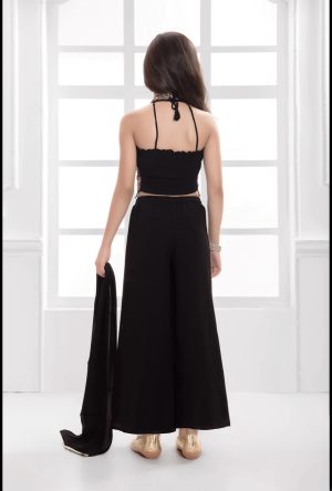 Georgette Halter Top with Palazzo & Dupatta - Image 10