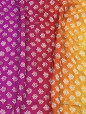 Beautiful Banarasi Khaddi Chiffon Saree - Image 3