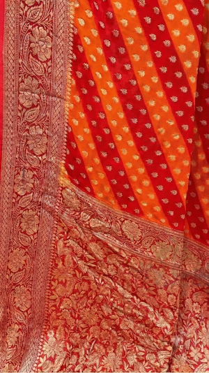 Beautiful Banarasi Khaddi Chiffon Saree - Image 6