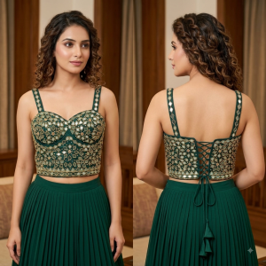 Beautiful Handwork Mirror Blouse - Image 1