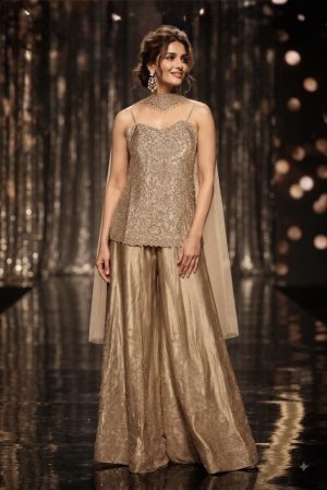 Champagne Gold Designer Palazzo - Image 1