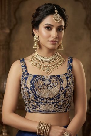 Georgette Jacket Crop Top with Sharara - Image 3