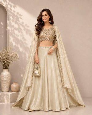 Elegant Organza Silk Indo-Western - Image 1