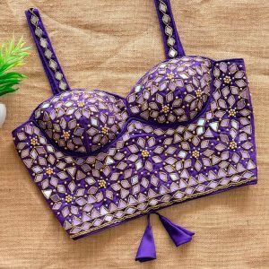 Beautiful Handwork Mirror Blouse - Image 4