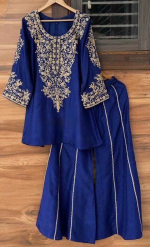 Raw Silk Designer Sharara - Image 7
