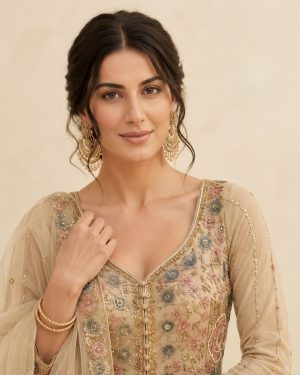 Royal Beige Anarkali - Image 2