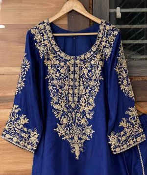 Raw Silk Designer Sharara - Image 8