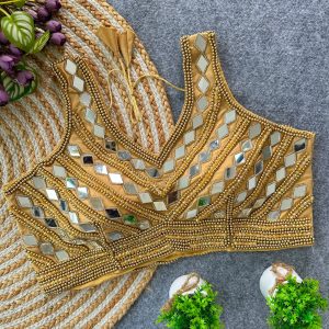 Pearl Mirror Designer Blouse - Image 3