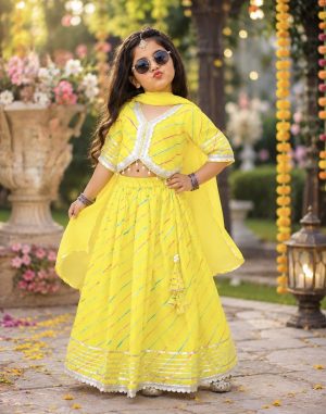 Bright & Beautiful Leheriya Outfit - Image 3