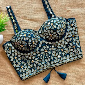 Beautiful Handwork Mirror Blouse - Image 8