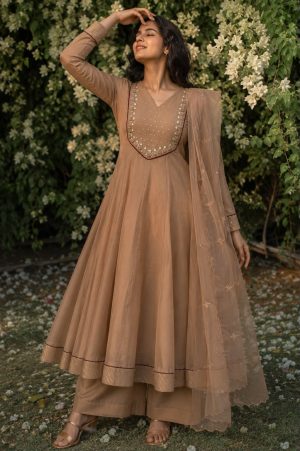 Mul Chanderi Anarkali - Image 1