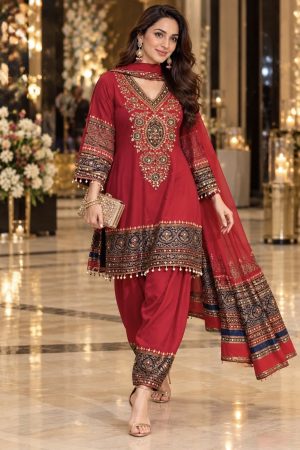 A-Line Ready-to-Wear Dola Silk Suit - Image 1