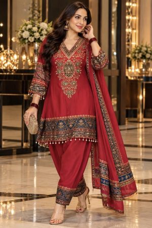 A-Line Ready-to-Wear Dola Silk Suit - Image 3
