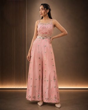Blush Pink Silk Outfit - Image 1