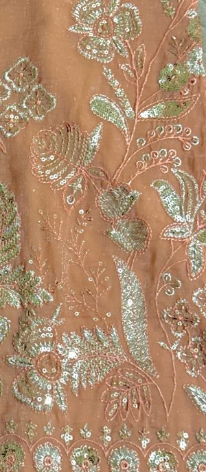 Crunchy Silk Embroidered Straight Kurta Set - Image 3