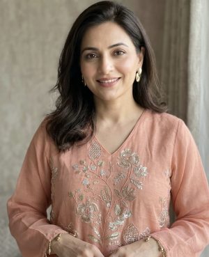 Crunchy Silk Embroidered Straight Kurta Set - Image 2